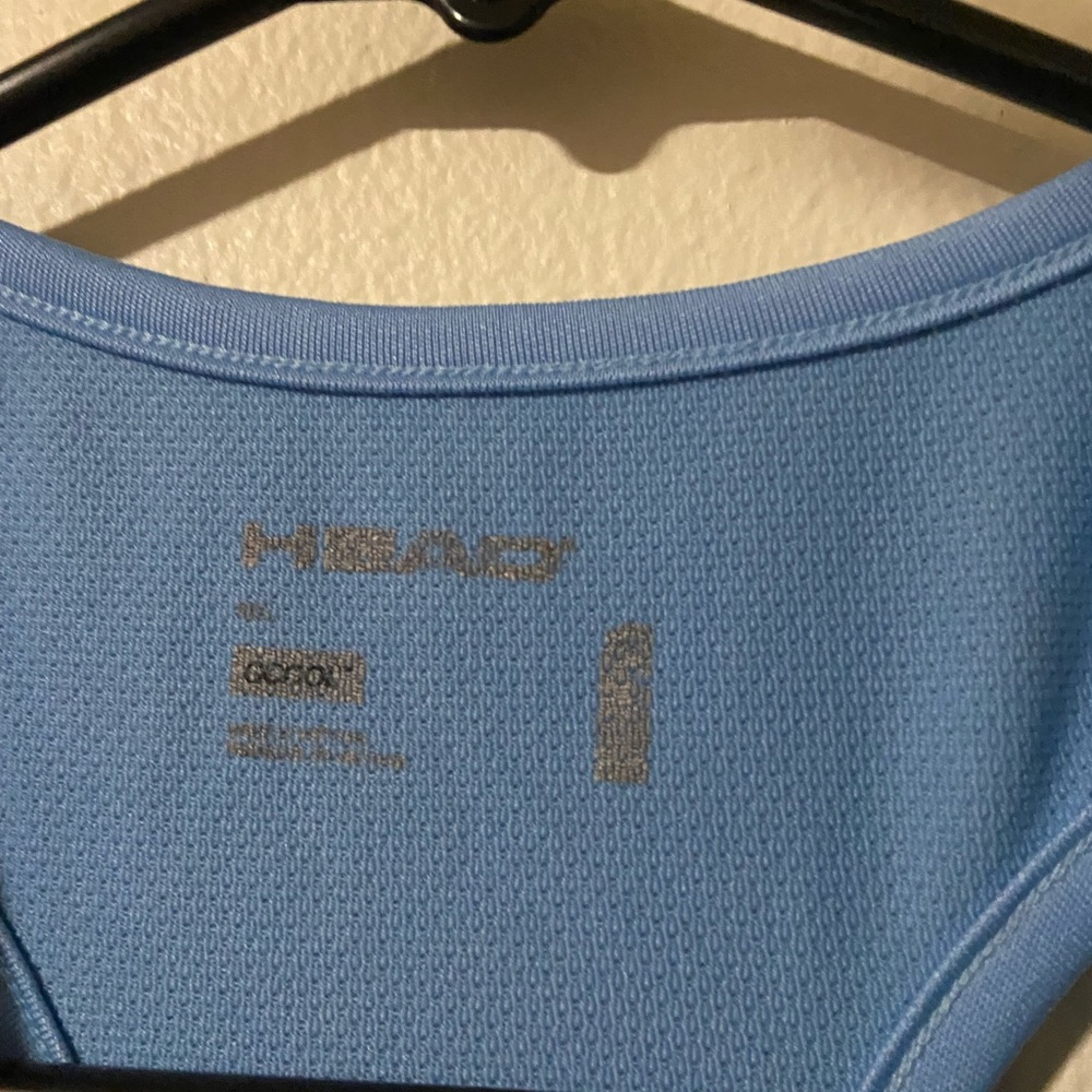 head is the brand , size medium, color blue